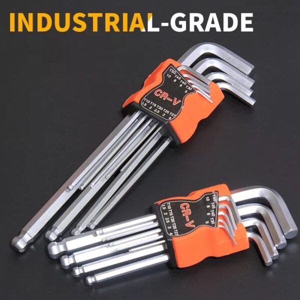 9pcs L-Type Double-End Screwdriver Hex Wrench Set