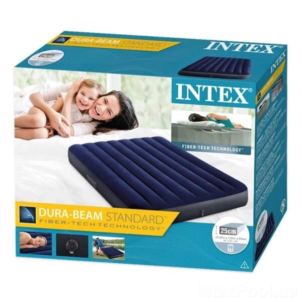 Double inflatable mattress with foot inflater