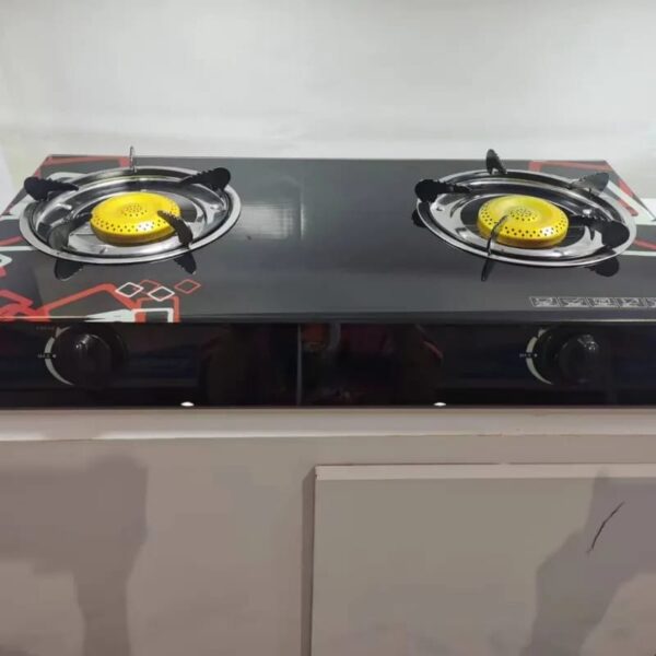 2 Burners Tempered Glass Top Gas Stove - Image 2